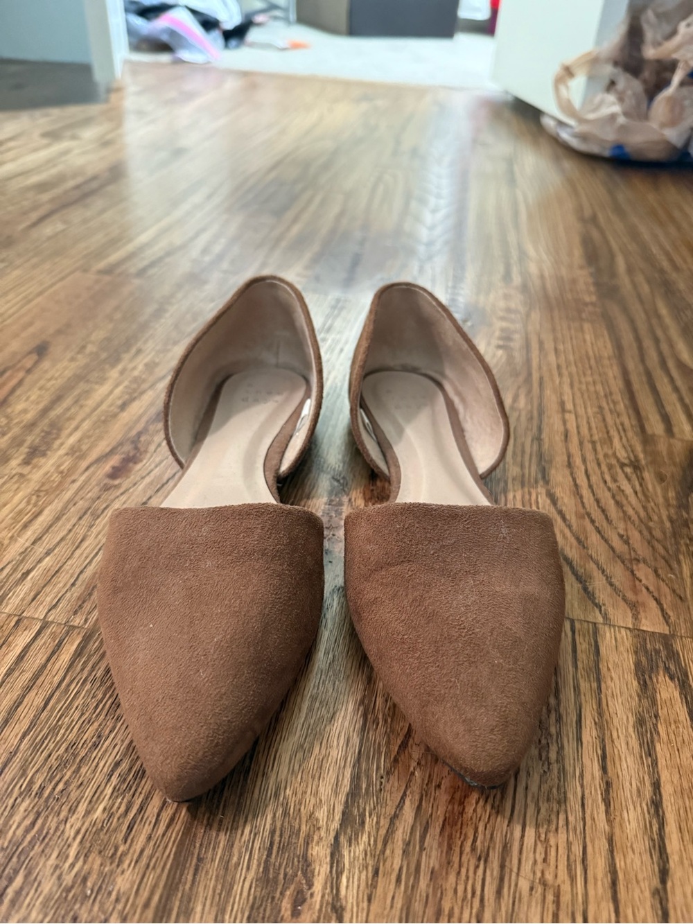 A New Day Women's Pointed Toe D'Orsay Flats in Brown